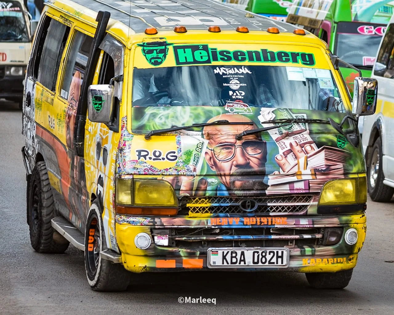 Heisenberg Breaking Bad matatu airbrush art by Setik